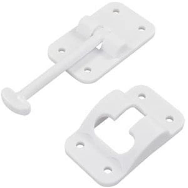 Jr Products 10414 Exterior Hardware RV 3.5 in. Nylon T-Style Holder Polar White J45-10414 - main